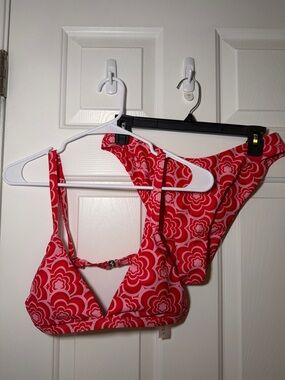 SHEIN Red & Pink Floral Bikini Set